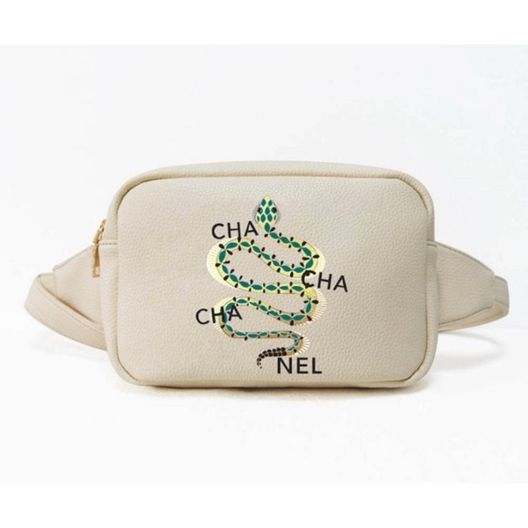 No Brand Handbags - Cha Nel  Belt Bag with Snake Design